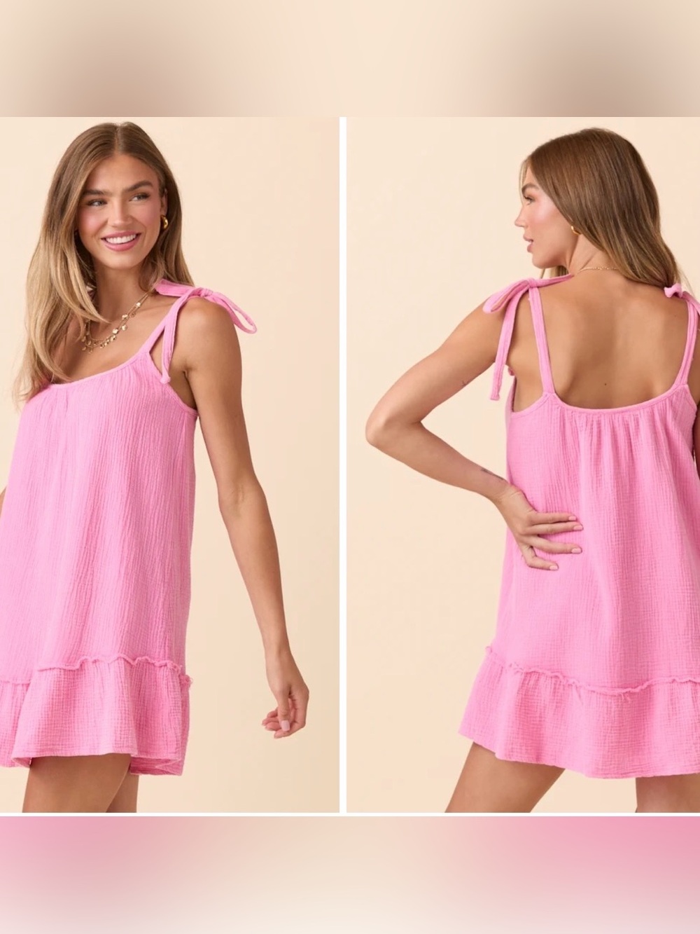 💕Pink Lily Vera Pink Mini Dress NWT